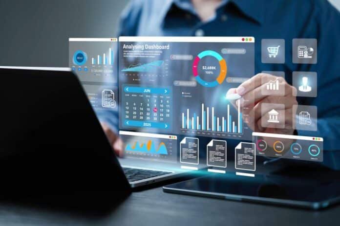 Government auditors using digital systems in office